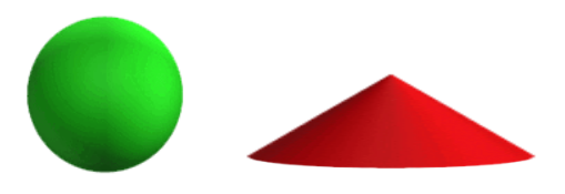 Cône et sphère